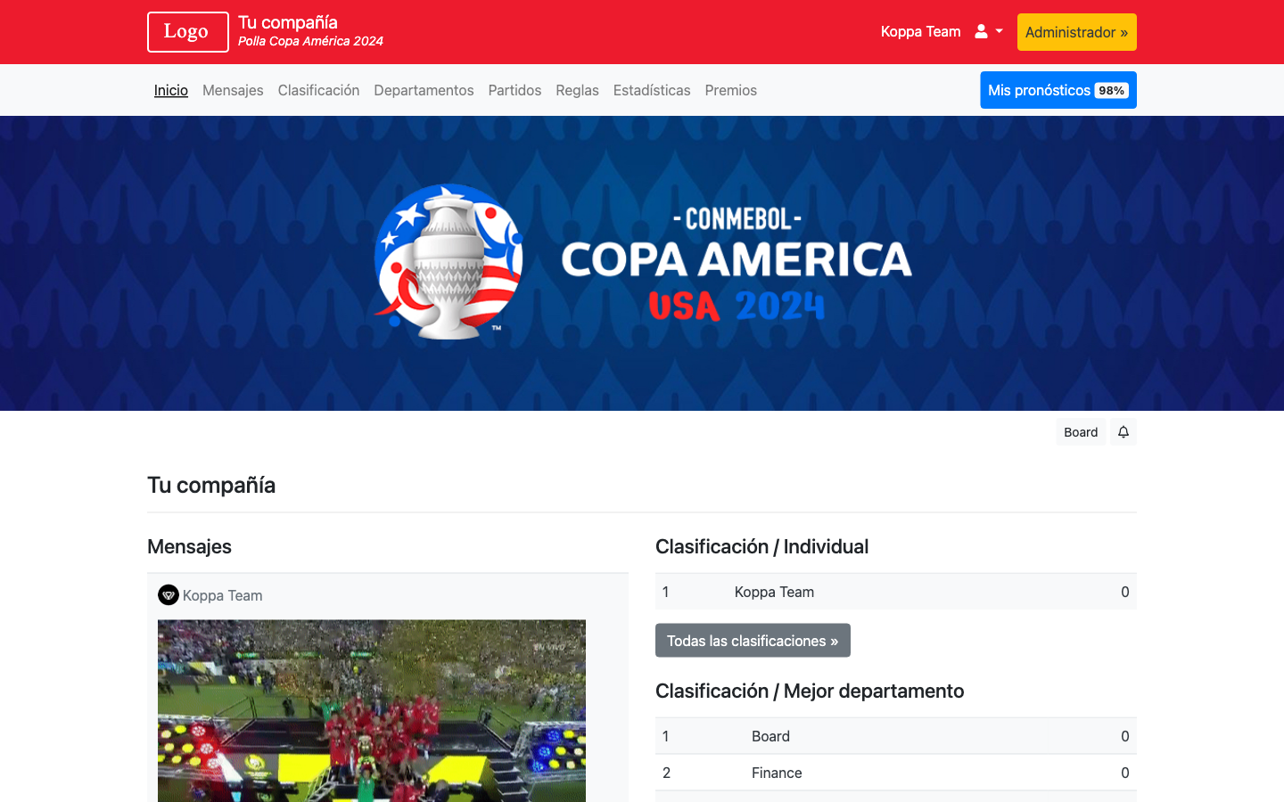Polla Copa América 2024 Home