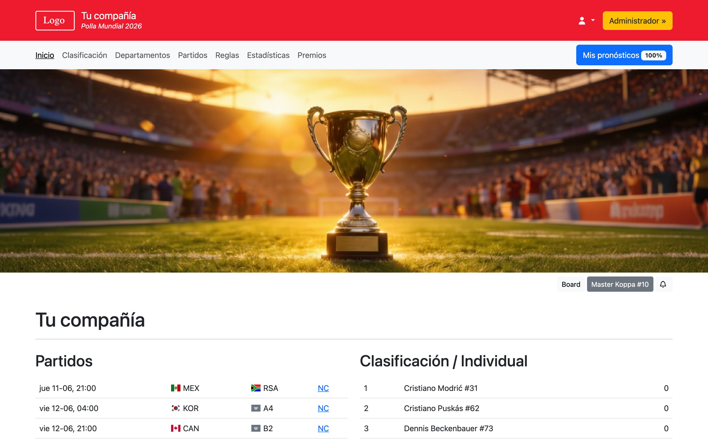 Polla Copa Mundial 2026 - Home